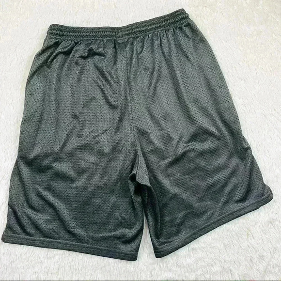 Champion Dark Gray Mesh Elastic Drawstring Waist Basketball Athletic Shorts - Picture 11 of 15